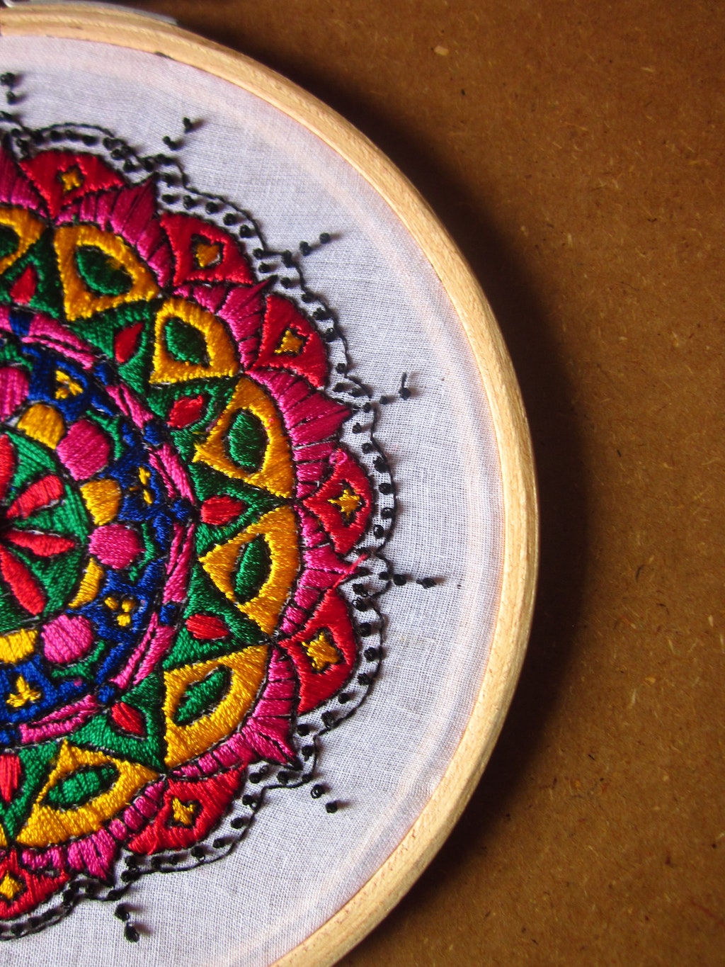 Embroidered mandala